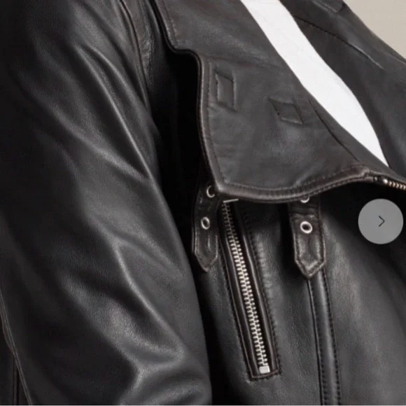 ALLSAINTS Leather Bales Moto Biker Jacket UK 8 / US 4 - Picture 5 of 13